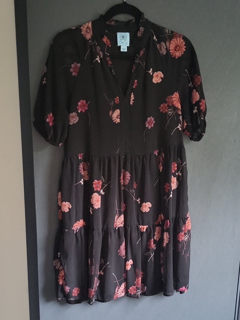 Black floral dress